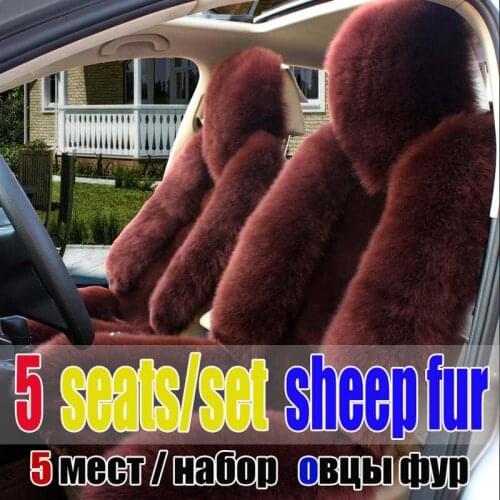 Auto supply new long wool car seat cover keep warm ang simple five seats covers for one set car seat cover cushion