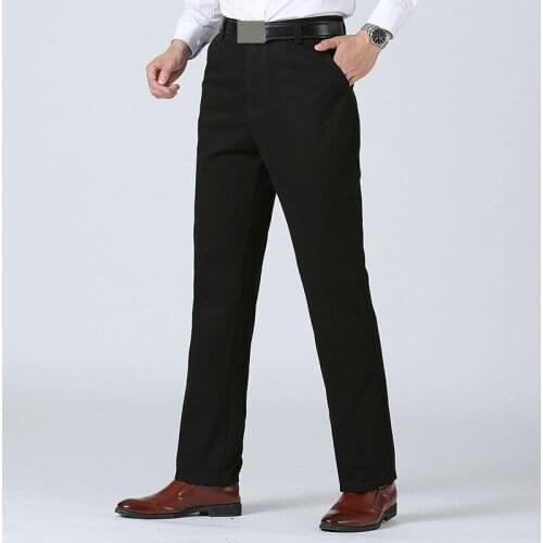 MRMT 2021 Brand Spring and Summer Mens Trousers Middle-aged and Old Leisure Pants for Male Loose Straight Cotton Trouse