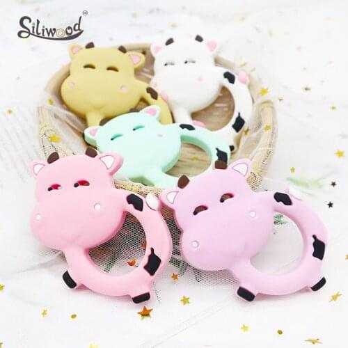 Baby Teether Food Grade BPA free Cartoon Animal Baby Silicone Chews Silicone Toy Nipple Chain Accessories silicone teether