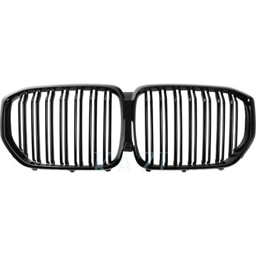 Dream2021 Fit For Bmw X5 19 G05 Refit X5m Double Line Parallel Bright Black Medium Net Front Bar Air Intake Grille