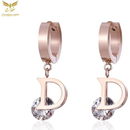 EH019 Korean Earrings Fashion Earrings Letter D Gothic Jewelry for Women Party Gifts Earrings for Women 2020