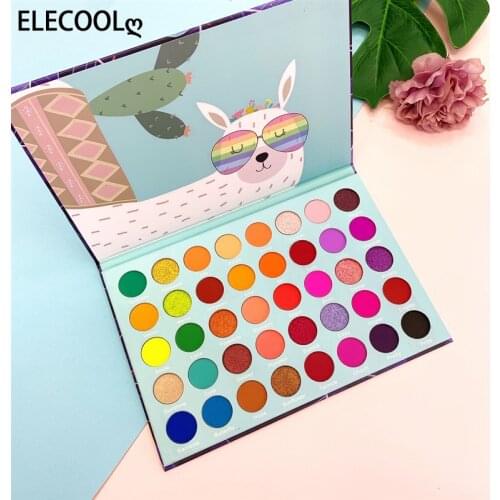 ELECOOL 40 Color Matte Eyeshadow Palette Glitter Eye Shadow Waterproof Long Lasting Make Up Pallet Shimmer Fashion Women Makeup