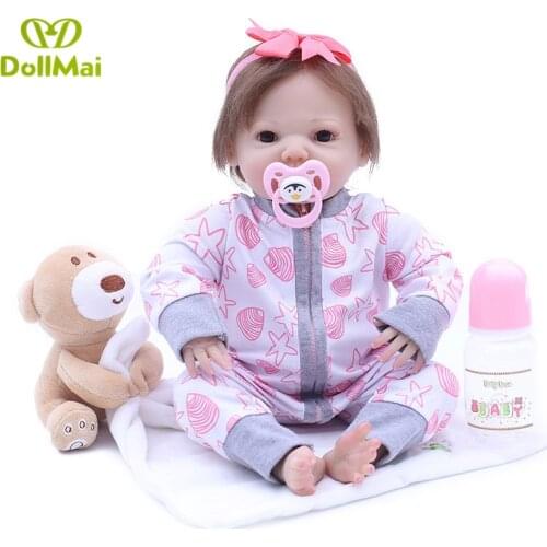 Hot sale doll reborn babies 43cm silicone reborn babies dolls toys for children gift bebes reborn menina bonecas