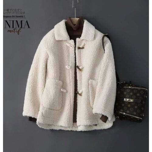 Mozuleva 2021 Quality Lalambswool Coat Girls Autumn and Winter Clothes Coat Regular Full Wool Winter Coat Women Lambswool Jacket