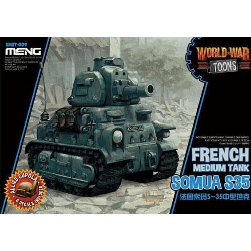 Meng Model WWT-009 Somua S35 French Medium Tank World War Toons (Q Edition)