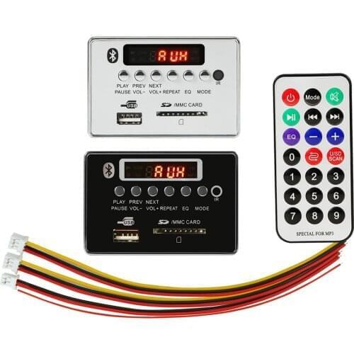 Bluetooth 5.0 MP3 Decoder Decoding Board Module 5V 12V Car USB MP3 Player WAV TF Card Slot / USB / FM Remote Board Module