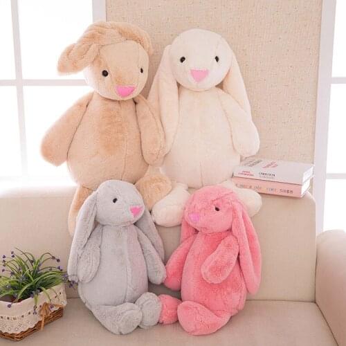 Soft Stuffed Animals Kids Long Ear Bunny Rabbit Sleeping Cute Cartoon Plush Toy Stuffed Animal Dolls Children Girl Birthday Gift