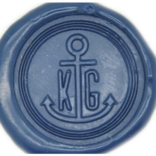 Anchor Double Initials Seal Wax Kit,Vintage Wax Badge Seal Stamp Kit Wax Set Tool Gift,custom