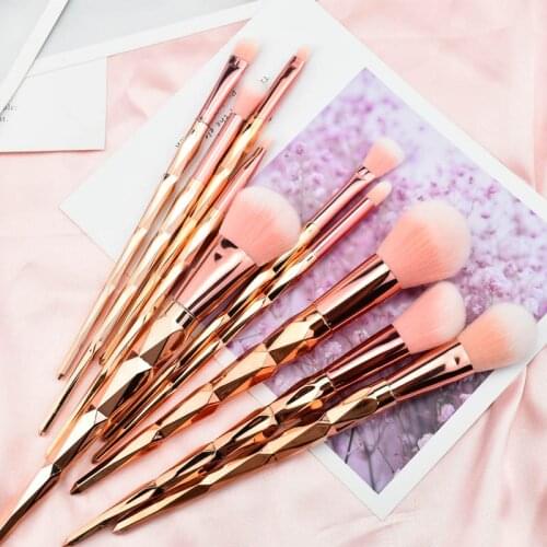 10Piece Unicorn Makeup Brush 7 Piece Rose Gold Diamond Handle Set Brush Thread Handle Beauty Brush