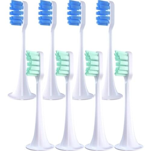 Brush Heads For Xiaomi Mijia T300/T500 10Pcs Replacement Electric Toothbrush Heads Nozzles Clean Protect Soft DuPont Bristle