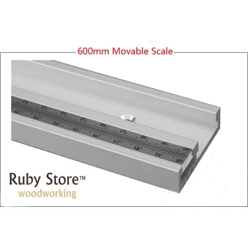 NEW 600mm (24inch) Standard Aluminium T-track 45mm Thickness, Updated with Metric Scales
