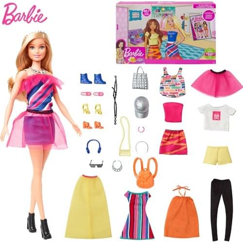 Original Barbie Doll Fashion Elegant Design Clothes Accessories Set Children Gift Toys for Girl Beautiful Princess Baby Girl Toy