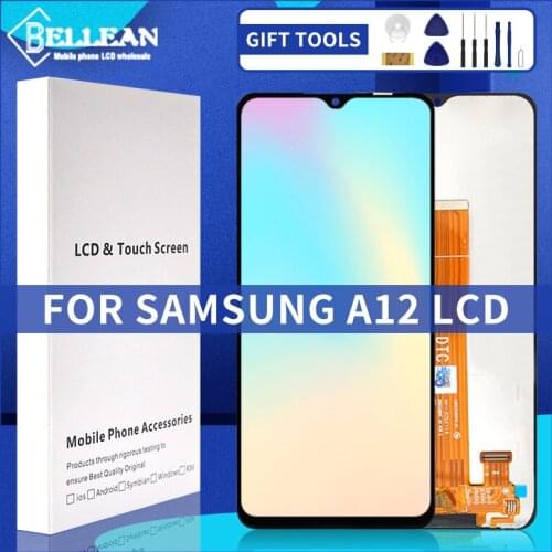Catteny Original 6.5inch A125 Display For Samsung Galaxy A12 Lcd Touch Screen Digitizer SM-A12F SM-A12F/DSN Assembly With Frame