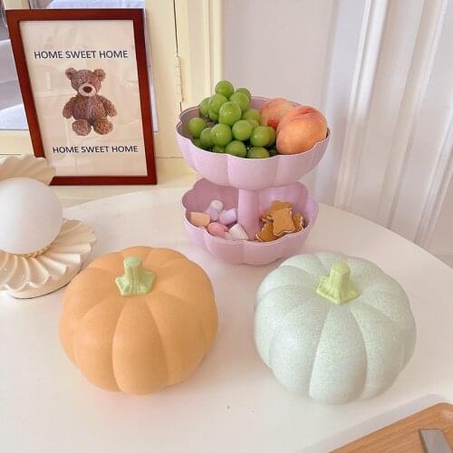 Cutelife Nordic Pumpkin Plastic Storage Box Kitchen Tray Key Accessories Food Candy Box Living Room Jewelry Makeup Organizer Box