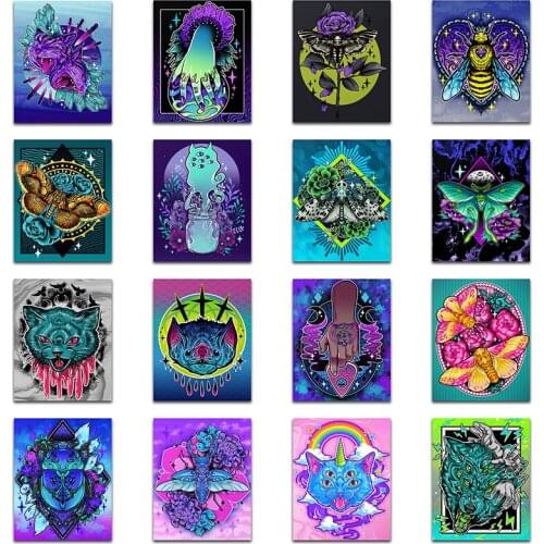Full Round Diamond mosaic Cartoon butterfly Full Square Diamond painting Cross stitch Colorful 5D DIY Diamond embroidery animal