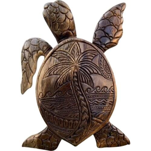 Garden Sculpture, Sea Turtle Shaped Resin Statue Outdoor Artware Decorative Tools for Backyard Park, Brown 2021 New Fashion
