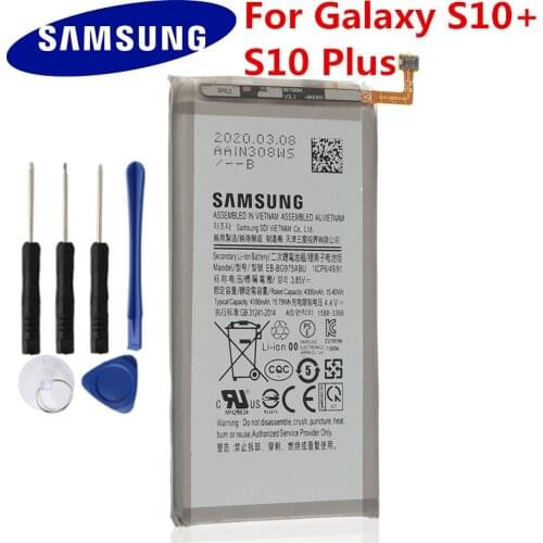 SAMSUNG Orginal EB-BG975ABU 4100mAh Battery For Samsung Galaxy S10 Plus S10+ SM-G975F/DS SM-G975U/W G9750 Mobile Phone +Tools