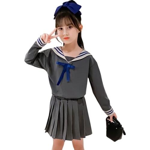 Girls School Clothes Sweatshirt + Skirt Teenage Girls Clothing Spring Autumn Clothes For Girls Casual Style Childrens Suits