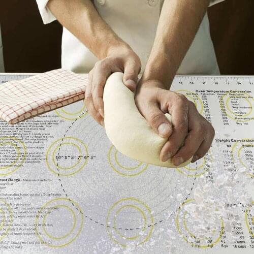 Increase Silicone Baking Mat With Scale Nonstick Pastry Mat Rolling Kneading Pad Colorful Crepes Pizza Dough Mats Kitchen Tools