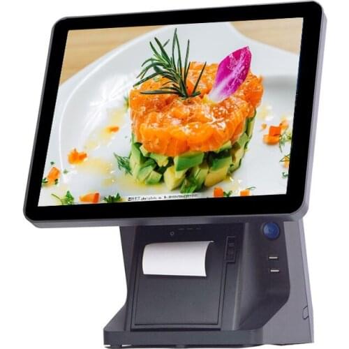 Point of sale Commercial pos system 15" capacitive touch screen pos terminal with 80mm printer VFD wholesale cash register