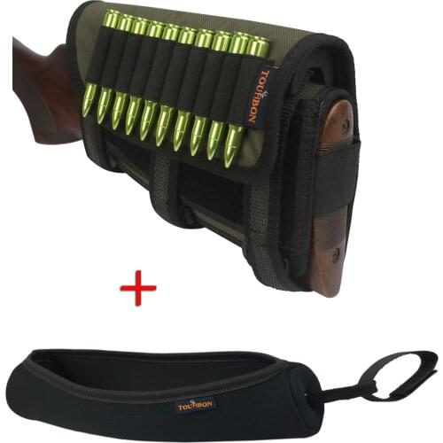 Tourbon Hunting Rifle Gun Stock Cheek Rest Riser Left Handed Shooting Buttstock Pad Neoprene Optics Scope Cover Gun Accessories