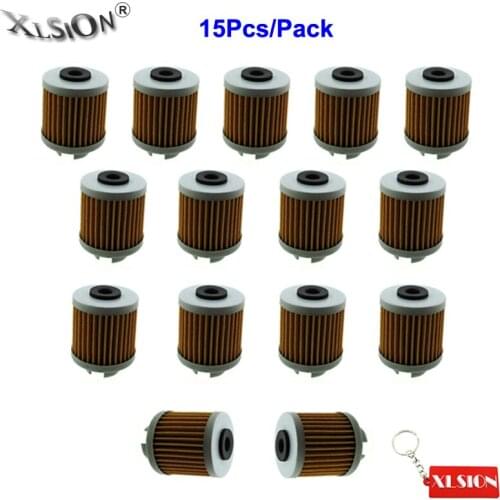XLSION 15Pcs Oil Filters For Honda #15412-HB6-003 ATC125M TRX125 FOURTRAX CB50R DREAM 50R PitBike MiniGP Minicross