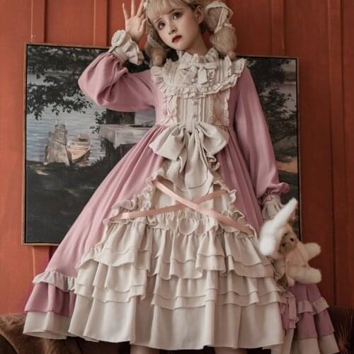 Gothic Lolita Dress Harajuku Street Fashion Cross Cosplay Female Dress Japanese Soft Sister Style Cute Dress Japanese 12520