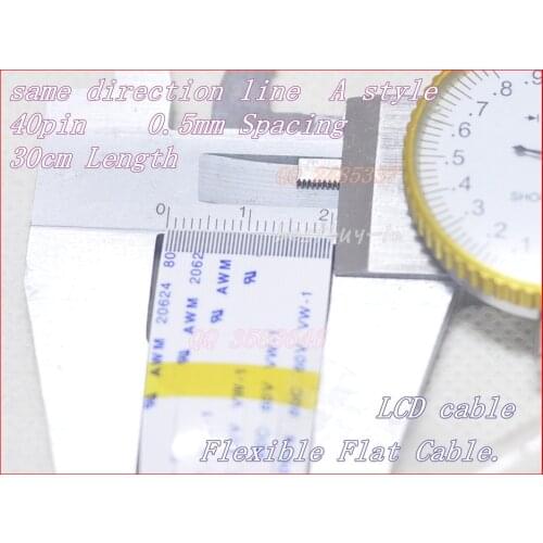 0.5mm Spacing + 300mm Length + 40Pin A /same direction line Soft wire FFC Flexible Flat Cable.40P*0.5A*300MM