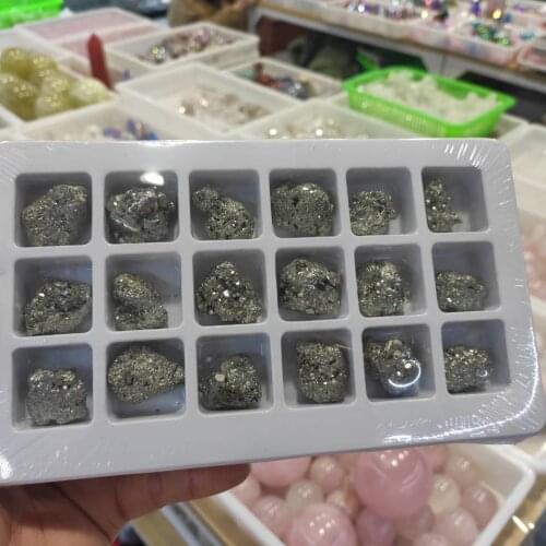 1 box Natural Iron Pyrite Cluster Crystal Stone Rough Display Specimen Minerals Natural Quartz Crystals
