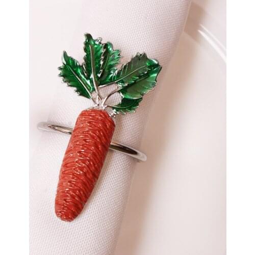10pcs/lot Metal dripping oil new carrot napkin buckle, napkin ring, tissue ring