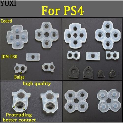 100 Set for Sony Playstation 4 PS4 Controller Conductive Silicone Rubber Pads for Dualshock 4 Buttons Repair Replacement Part
