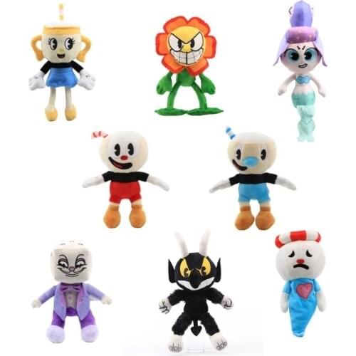 13 Style Cuphead Plush Doll Toys Mugman The Chalice Soft Plush Stuffed Toys Cute Cartoon Doll For Kid Barbie doll Christmas Gift