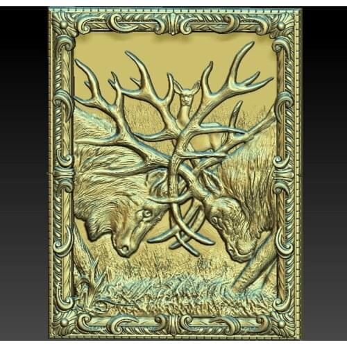 Deer 3D model relief STL format file 3d model for CNC Router carving engraving artcam aspire