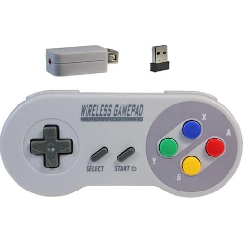ZOMTOP Wireless Gamepad USB Game Controller Joypad Joystick SNES 2.4G for Windows PC MAC Raspberry Pi RetroPie