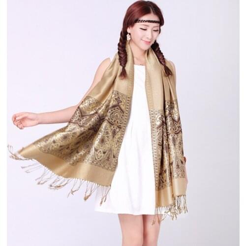 Ethical Design 2019 brand women scarf Autumn winter warm Printing scarves for lady shawls and wraps Fringe long bandana