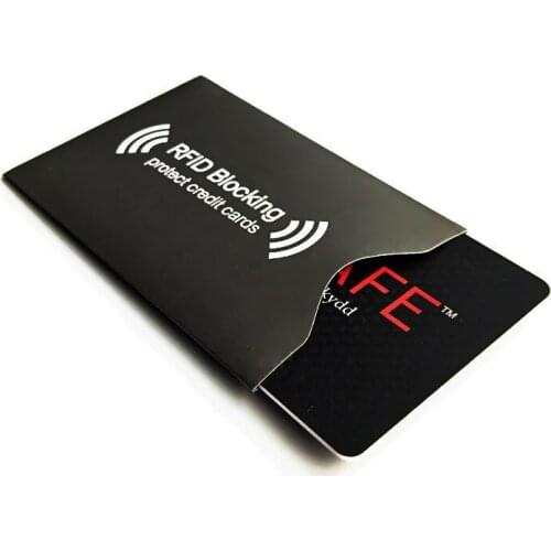 Anti Theft Bank Credit Card Protector Holder RFID Blocking Sleeves Aluminum Foil Black Men Business Card Case 10Pcs/Lot