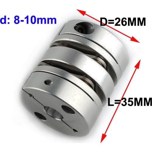 Double Diaphragm OD=26mm D26mm Aluminum Alloy Coupling Elastic Connector Ball Screw Step Servo Motor Encoder Computer