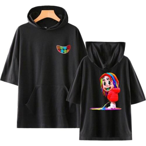 6ix9ine hooded T Shirt Men Women Hip Hop Rapper Tekashi 69 Tshirt T-shirt Short Sleeve Streetwear T Shirts Tops Brand Clothes