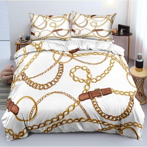Baroque Quilt Cover Sets White Comforter Cases Pillow Sham King Queen Super King Twin Full Size 3D Design Modern Bedding Set
