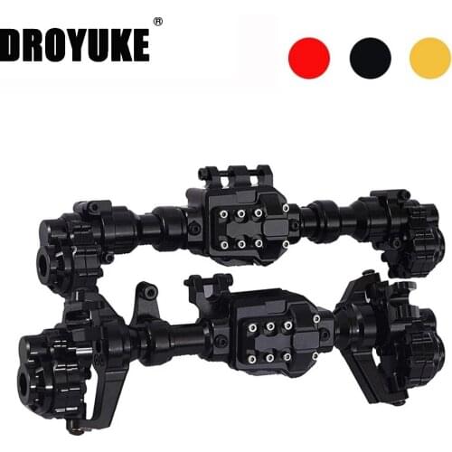 Droyuke aluminum alloy door axle housing for 1/10 RC track Traxxas TRX-4 Defender Mustang G500 Chevrolet metal upgrade accessori