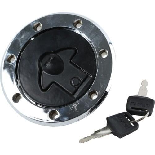 Motorcycle Metal Fuel Gas Tank Cap Cover Lock with Keys For Kawasaki ZR400-D1 EX400-B1 EX-4 XANTHUS
