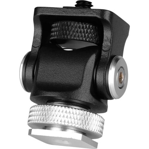 Mini Hot Shoe Mount Monitor Microphone Flash Holder 1/4 Inch Screw Camera Bracket fotografia acessorio