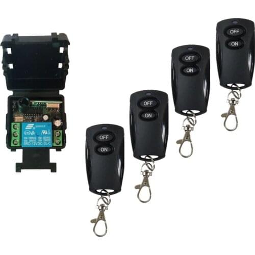 DC24 v 1CH Mini Wireless RF remote control lighting switch Learning code receiver+2CH transmitter 315/433MHZ 10A relay