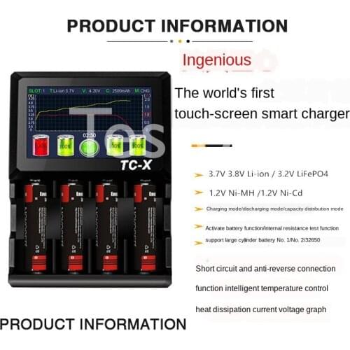 Multifunctional universal battery tester 18650 battery charger 26650 21700 AAA charger