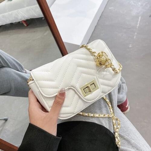 Fashion Trend Shoulder Bag Pearl Chain Crossbody Bag Summer New Women Handbags High Quality Leather Phone Pack Female Purse