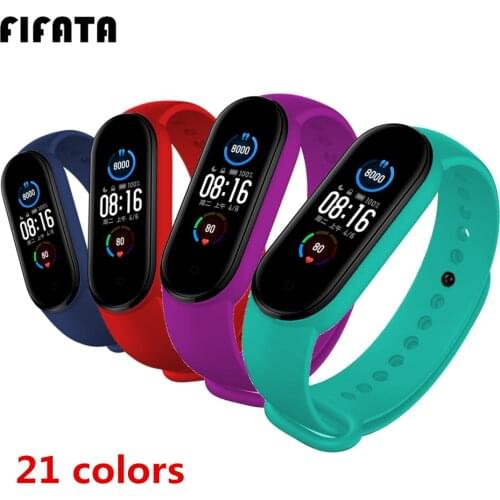 FIFATA Silicone Soft Strap Band For Xiaomi Mi Band 5 Smart Bracelet Replacement Wrist Strap For NFC Mi Band 5 Sport Watchband