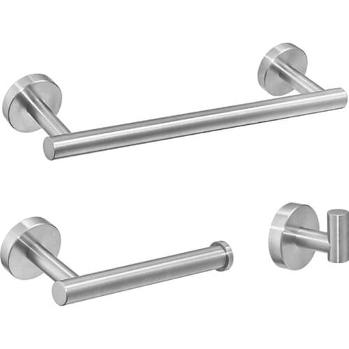 Bathroom Hardware Set Toilet Paper Holder Bathrobe Hook Towel Rail Bar Rack Bar Shelf Tissue Paper Holder Bathroom Accessories