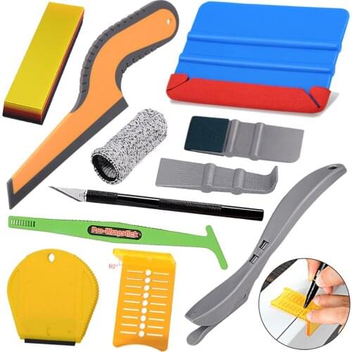 EHDIS Window Foil Film Tinting Tool Kit Car Covering Vinyl Wrap Rubber Scraper Rear Windshield Glass Sticker Remover Water Wiper