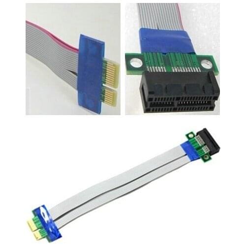 PCI-E 1X Riser Card Extender Flexible Extension Cable Ribbon Adapter Converter, Free Shipping