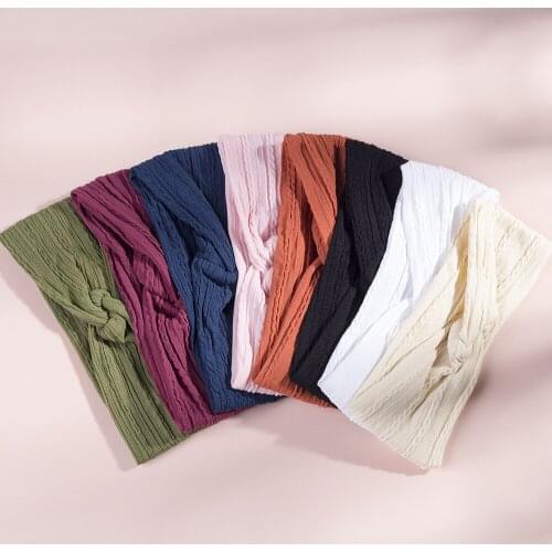 Wide Baby Nylon Newborn Headband Knotted Bow Hair Band Braid Bows Baby Hair Accessories for Infants